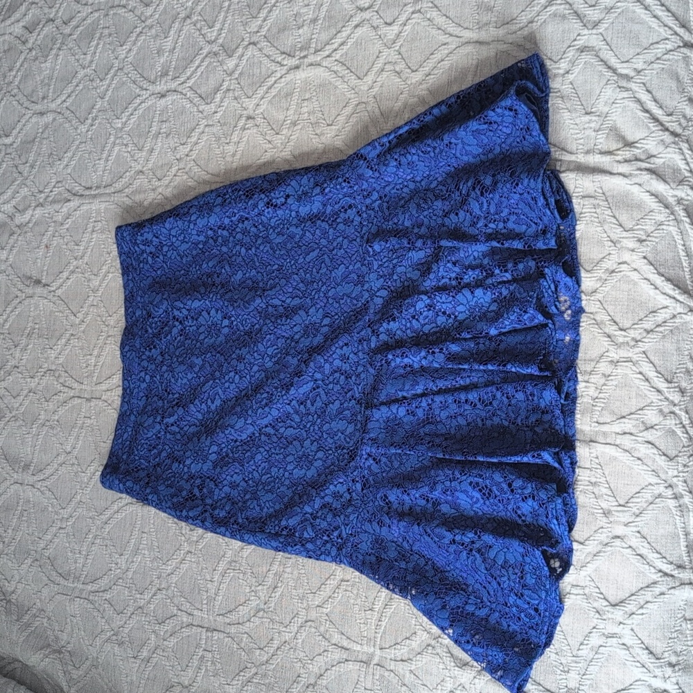 EUC s.4 J. Crew Mermaid Blue Lace Skirt